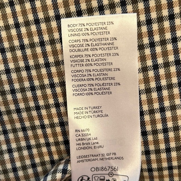 NWT, Maeve by Anthropologie Women’s Multi Checkered Plaid Kick Flare Trousers, 2 - Picture 12 of 12